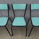 6 chaises en formica vert mint design vintage