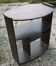 Art-Deco oval brown harness with shelves