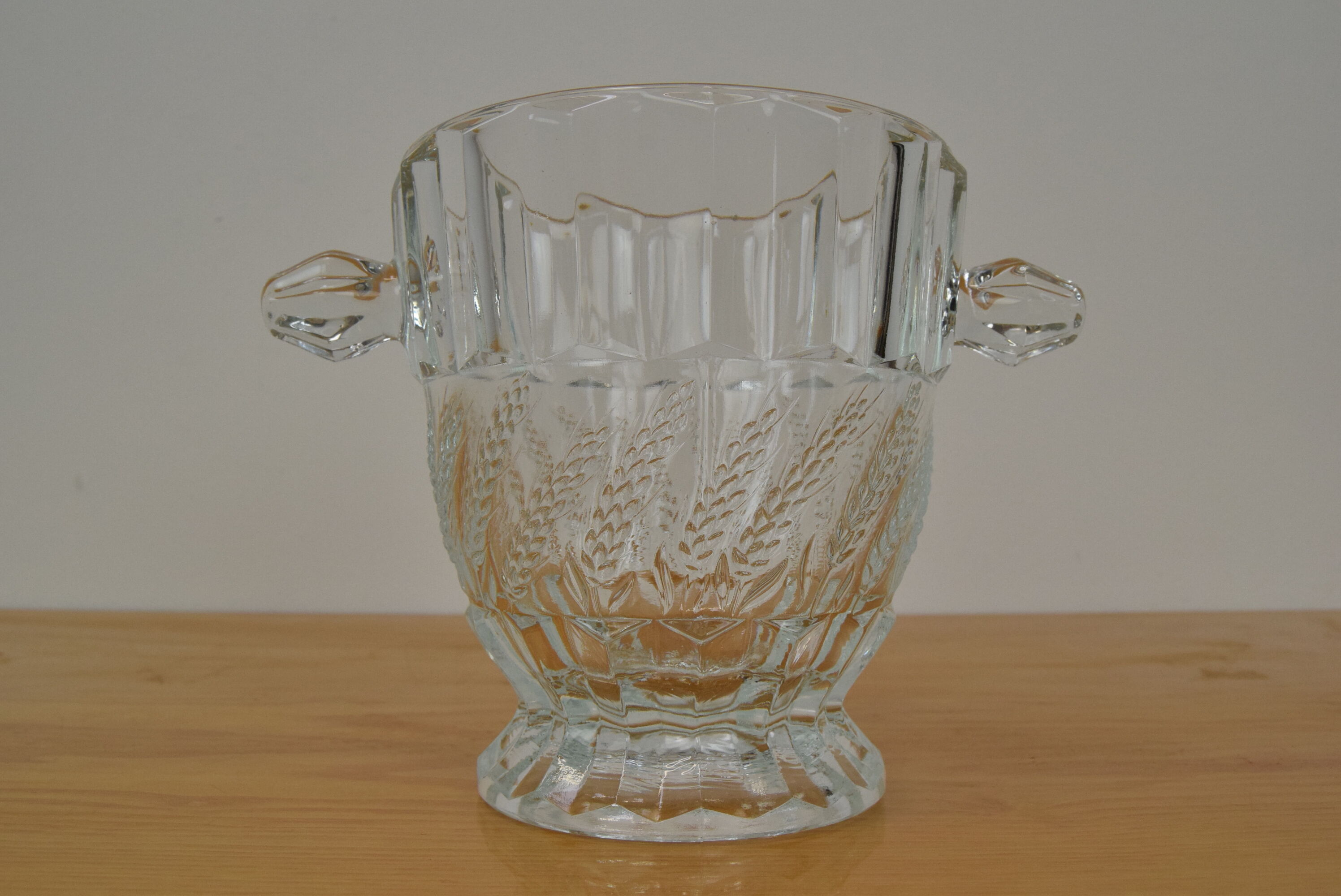 Mid-century glass vase,bohemia glass,1970