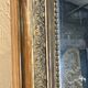 Miroir de cheminée - bois vernis et stuc doré à décor de palmettes