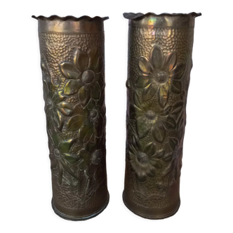 Shell casing vases