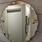 Beveled round mirror, 50 cm