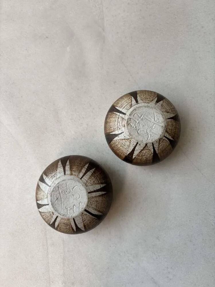 Set of ceramic bowls by Gabriel Fourmaintraux from the 1950s.