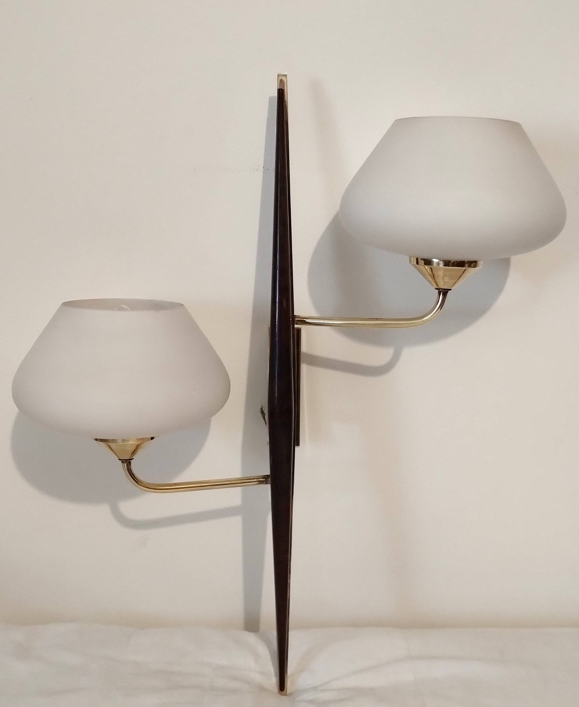 Arlus double house wall light, 1950s