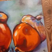 Tableau peint à l'huile " Les glands"