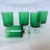 Set of 5 wine glasses Luminarc Arcoroc year 1970