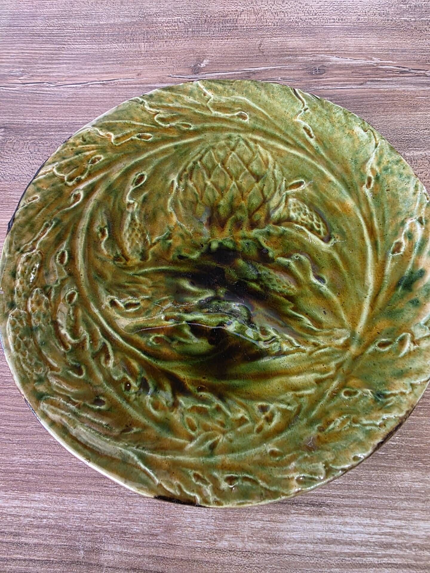 Vintage Vallauris Barbotine Plate – Ægitna