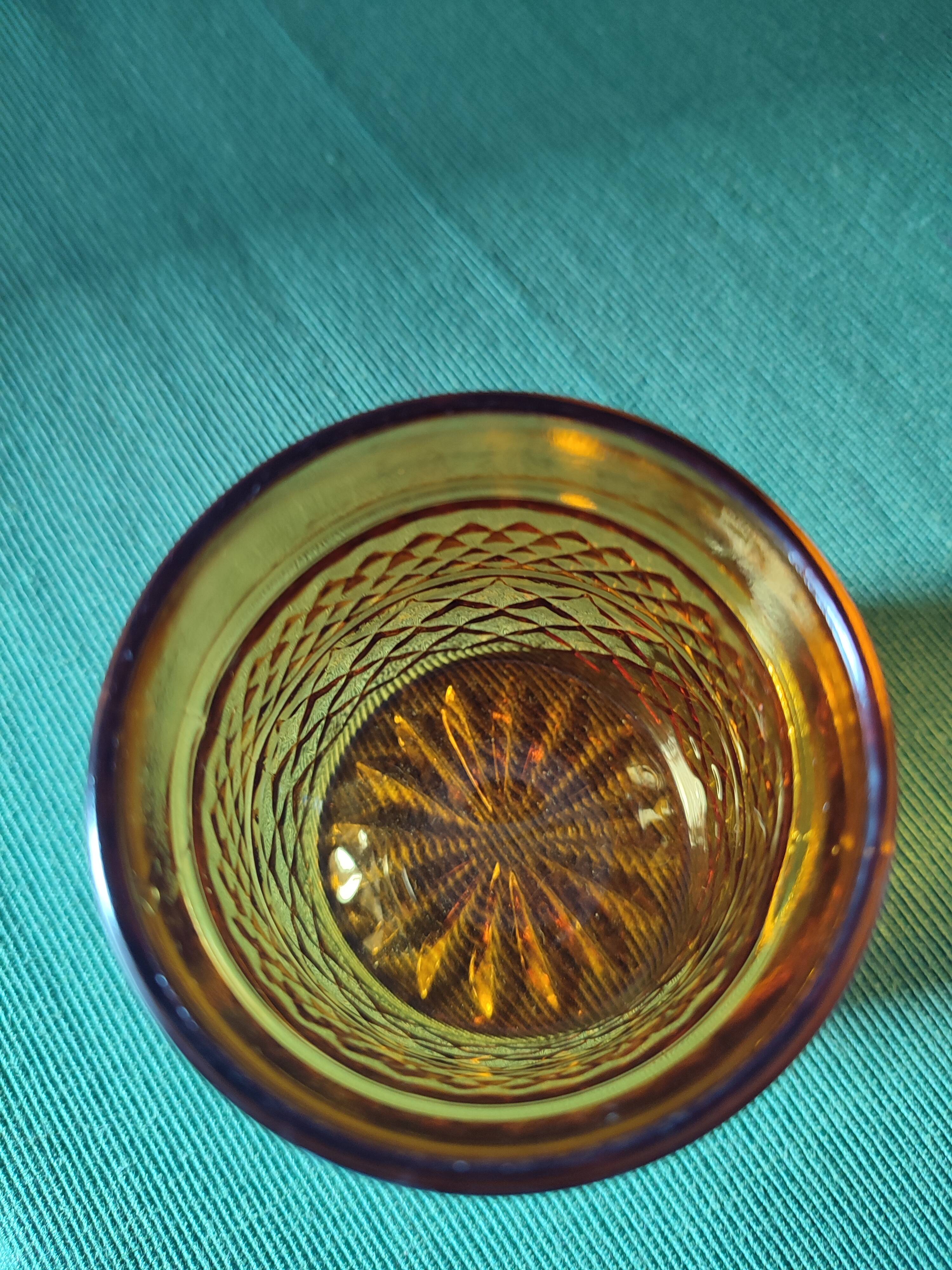 Italian glass pitcher accompanied by its 6 glasses