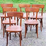 Set of 12 old Thonet bistro chairs