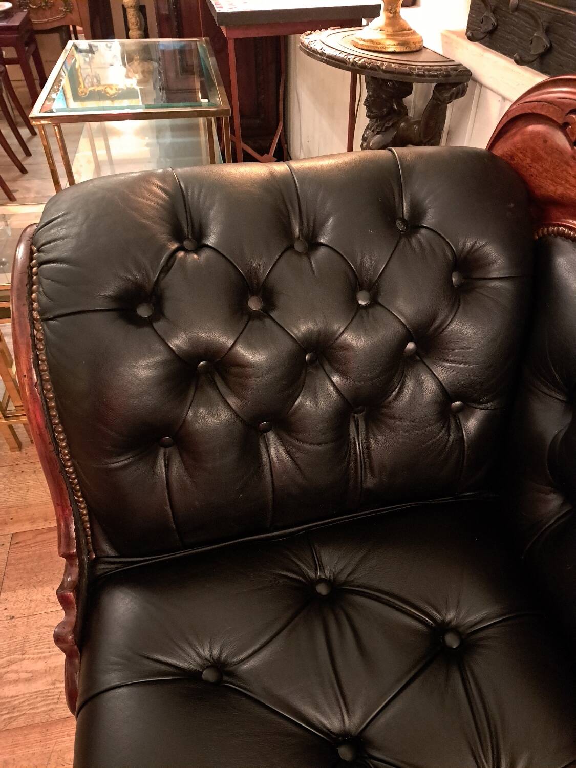 19th century Indo English Chesterfield sofa