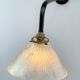 Applique col de cygne droit 1930 avec Holophane Verre