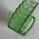 Art deco scallop vase with floral frog