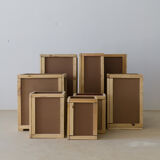 Natural travertine square coffee table