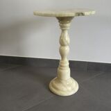 Alabaster pedestal table