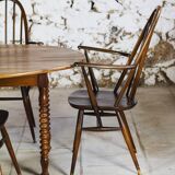 Louis Philippe turned wood drop-leaf table