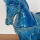 Blue Ceramic Horse Sculpture by Aldo Londi for Bitossi Fiorentino, 1960