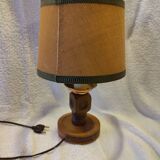 Basque wooden lamp in the Charles Dudouyt style