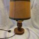 Basque wood lamp in the style of Charles Dudouyt.