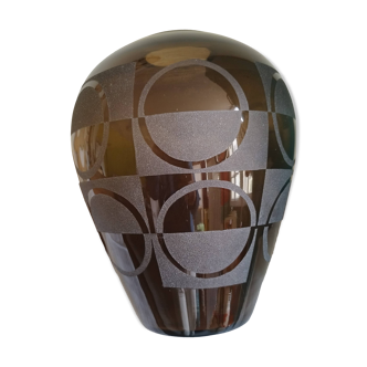 Vintage acid-etched vase