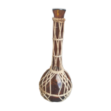 Glass and rattan vase