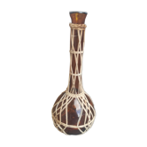 Vase verre et rotin