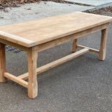 Renovated 20th-century farmhouse dining table with drawer, 200cm.