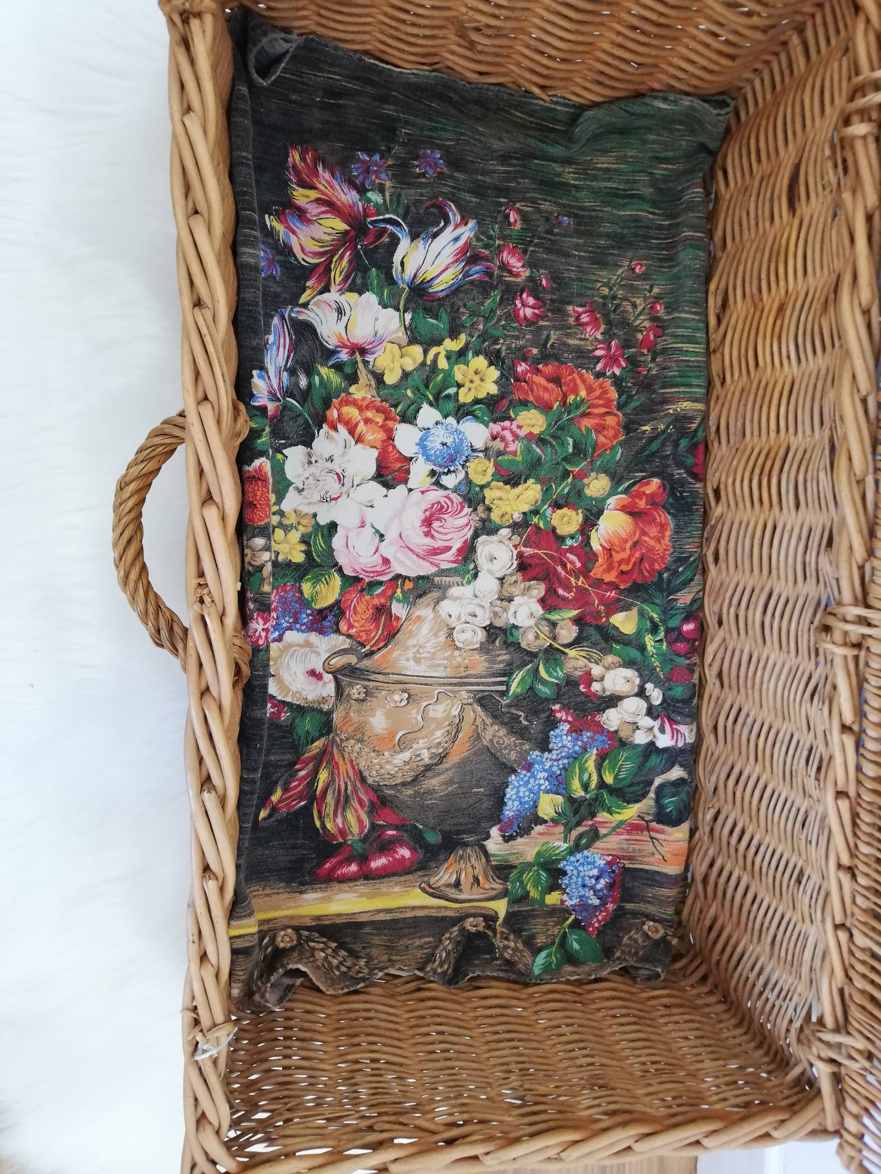 Old wicker trunk