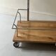 Vintage bar trolley in chrome steel and glass by Howard Miller circa 1970