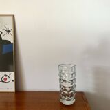 Small triangular faceted art deco vase