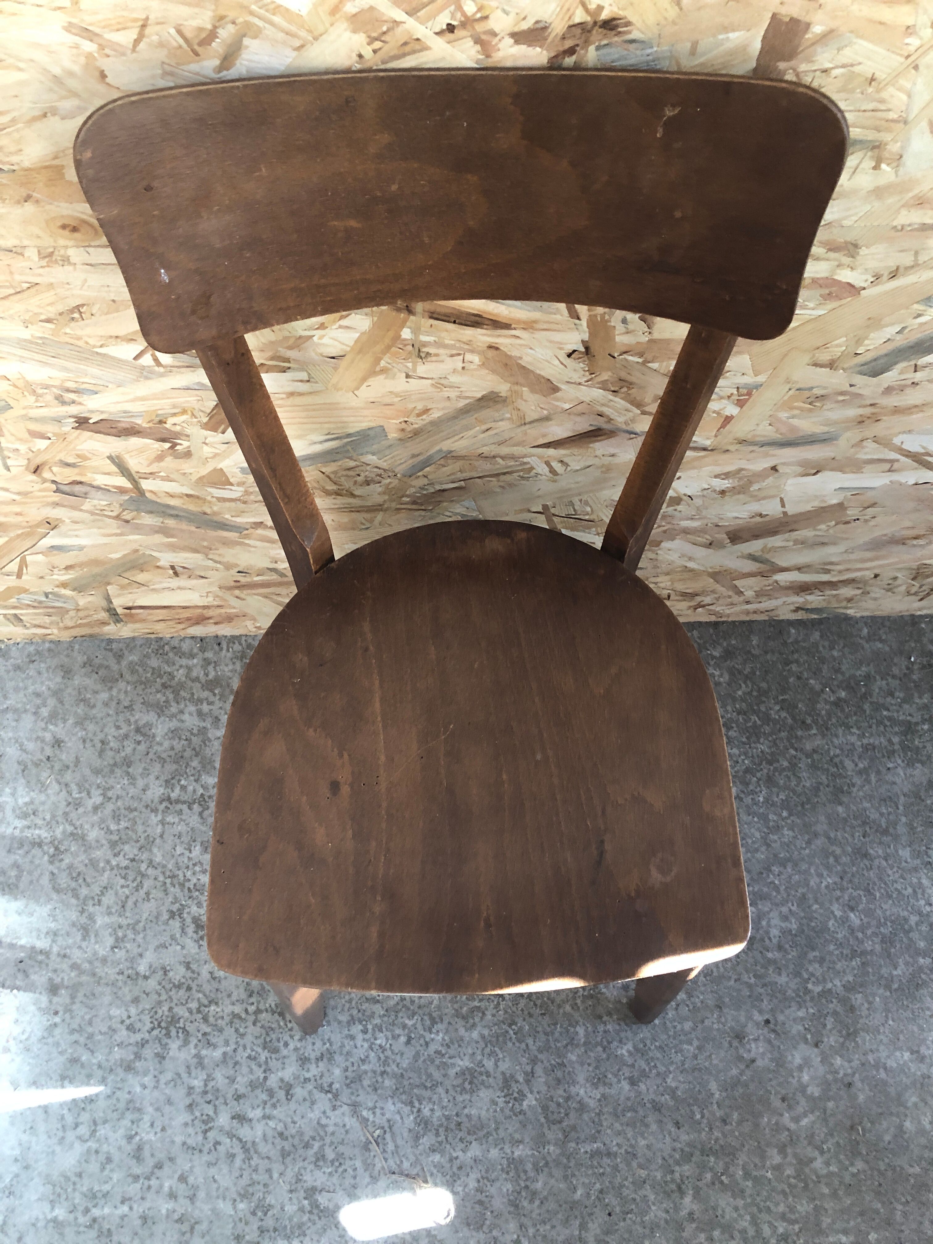 Série de 6 chaises bistrot scandinave bois vintage
