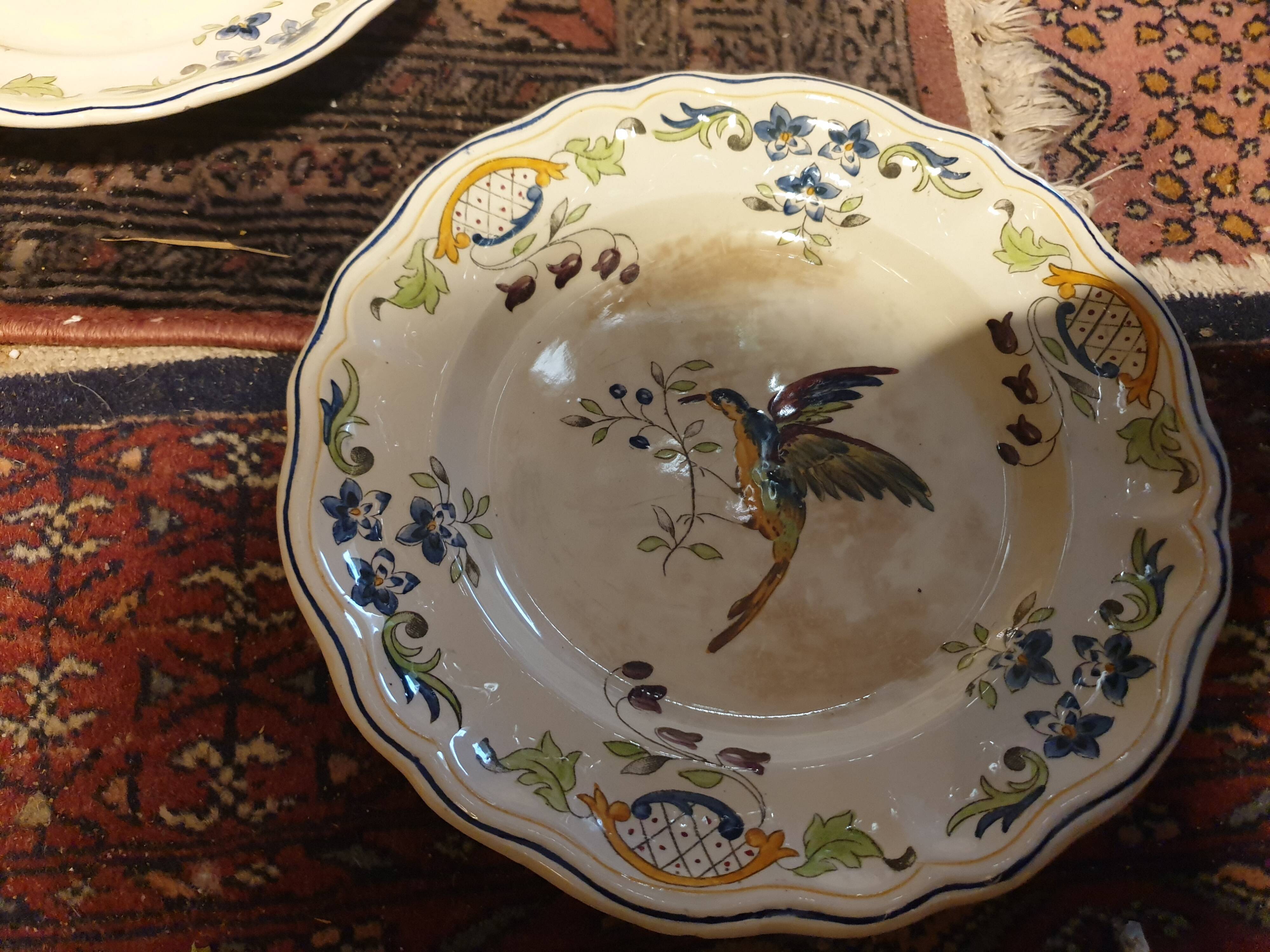 8 plates 22,5cm Clery Longchamp