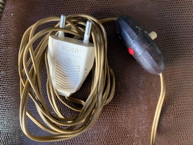 Old workshop lamp, silver metal, flexible, 1950