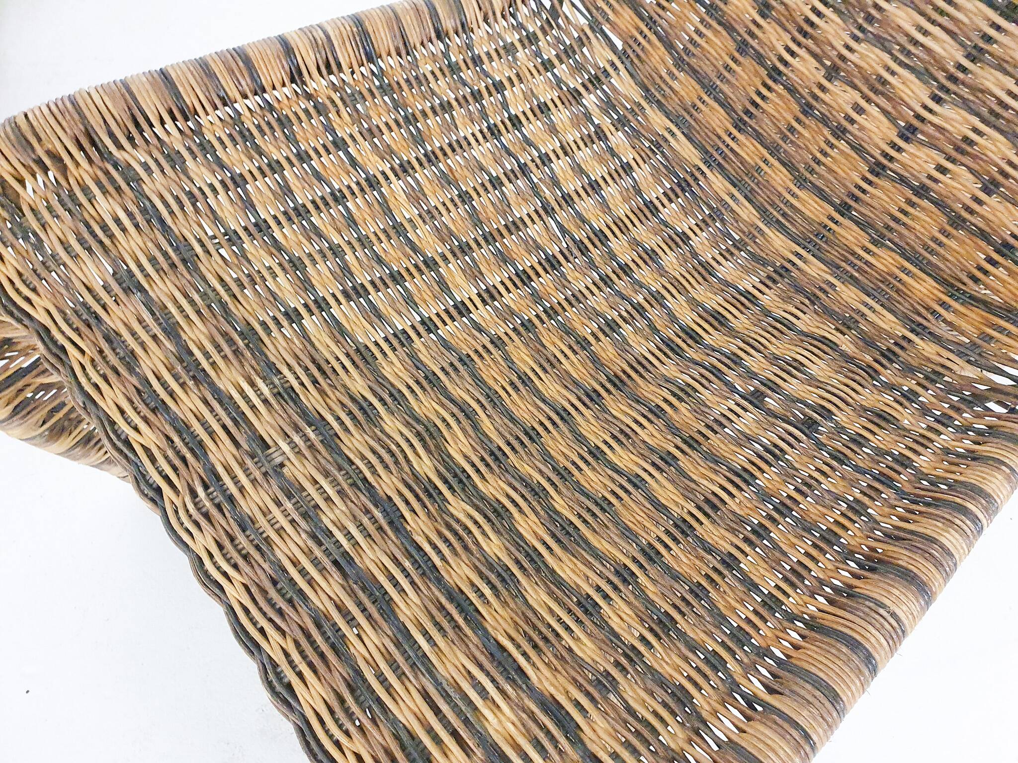 Set of four rattan S-chairs