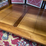 Coffee table 2 floors solid wood and pointed bamboo