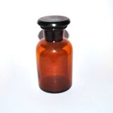 Bouteille d'apothicaire ancien Flacon pharmacie en verre marron