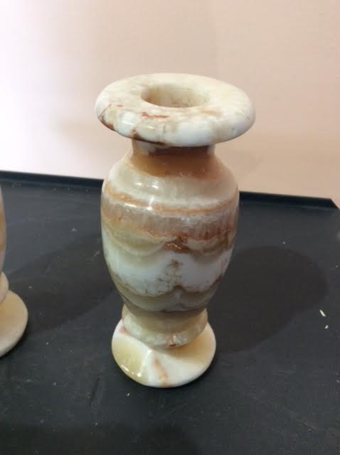 2 soliflore vases in onyx