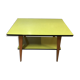 Table en Formica jaune 2 plateaux, 50’s