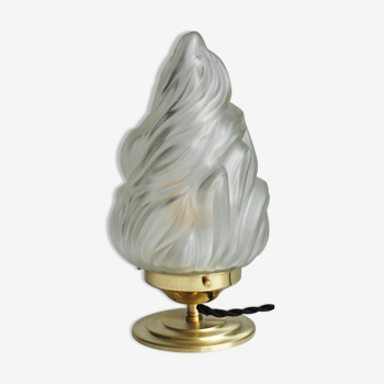 Vintage table lamp flame effect