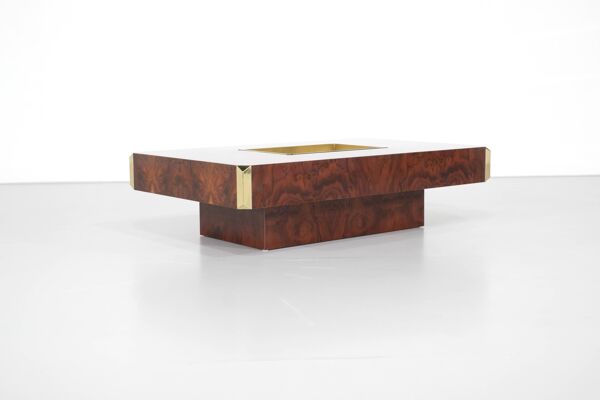 Table basse '' Alveo ''  attribuée à Willy Rizzo pour Mario Sabot, Italie