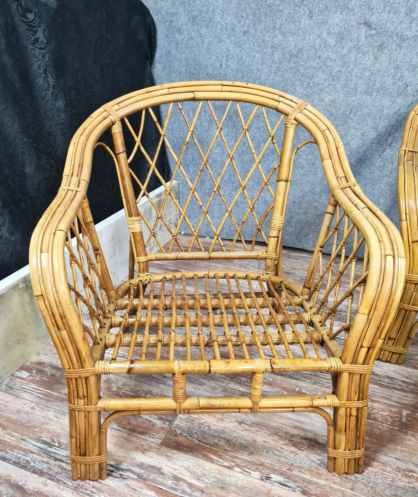 Salon en rotin 60/70