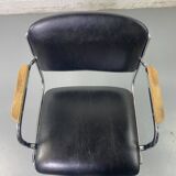 Black tubular office chair