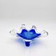 Cup Josef Hospodka Chribska Cristal Bleu Cobalt White Trim 24cm