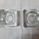 Pair of table candle holders, crystal from 1970