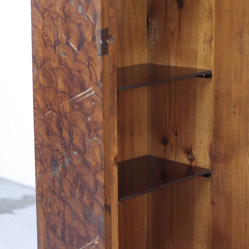 Rustic Farmhouse Folk Art Painted Bridal Wardrobe 1759