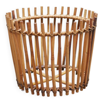 Vintage rattan planter