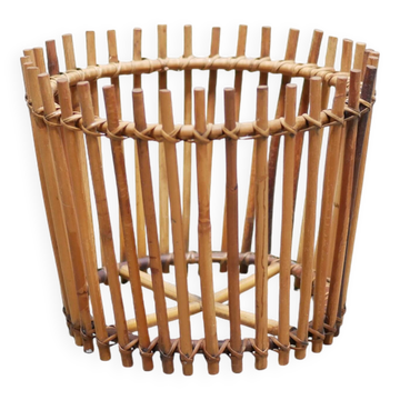 Vintage rattan planter
