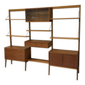 Vintage wall system 1960s teak Scandinavian design