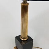 Lamp neoclassical a golden column the Dolphin Olympus