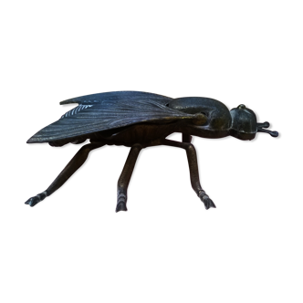 Brass ashtray insect