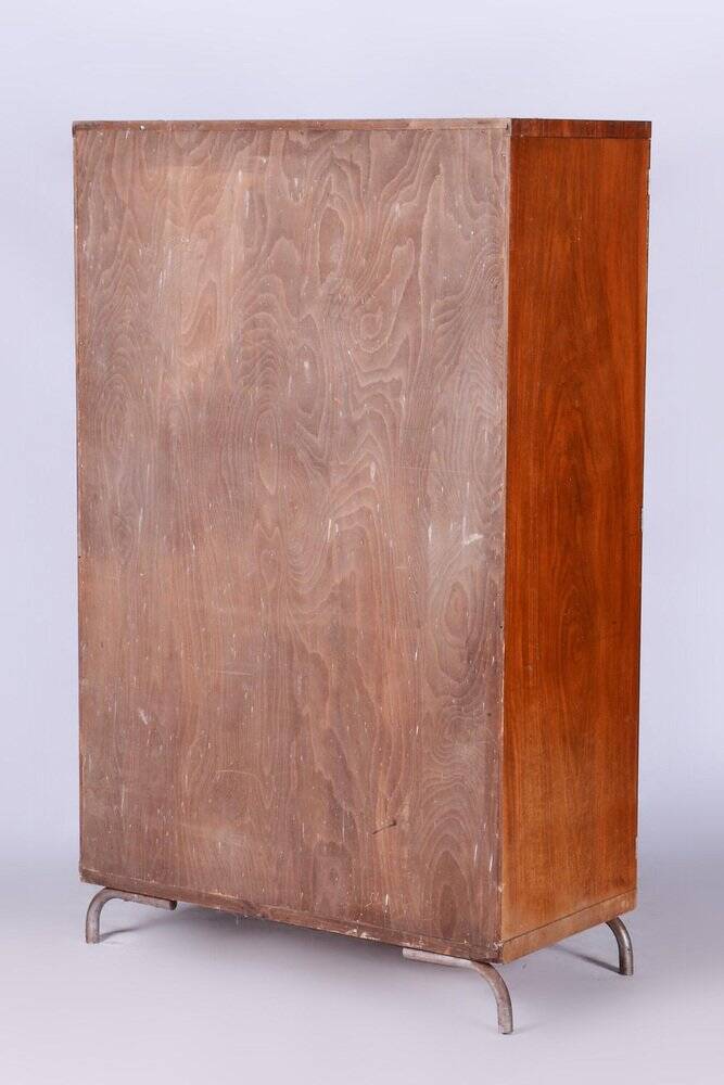 Bauhaus Walnut Wardrobe by Robert Slezak, Czechia, 1930s